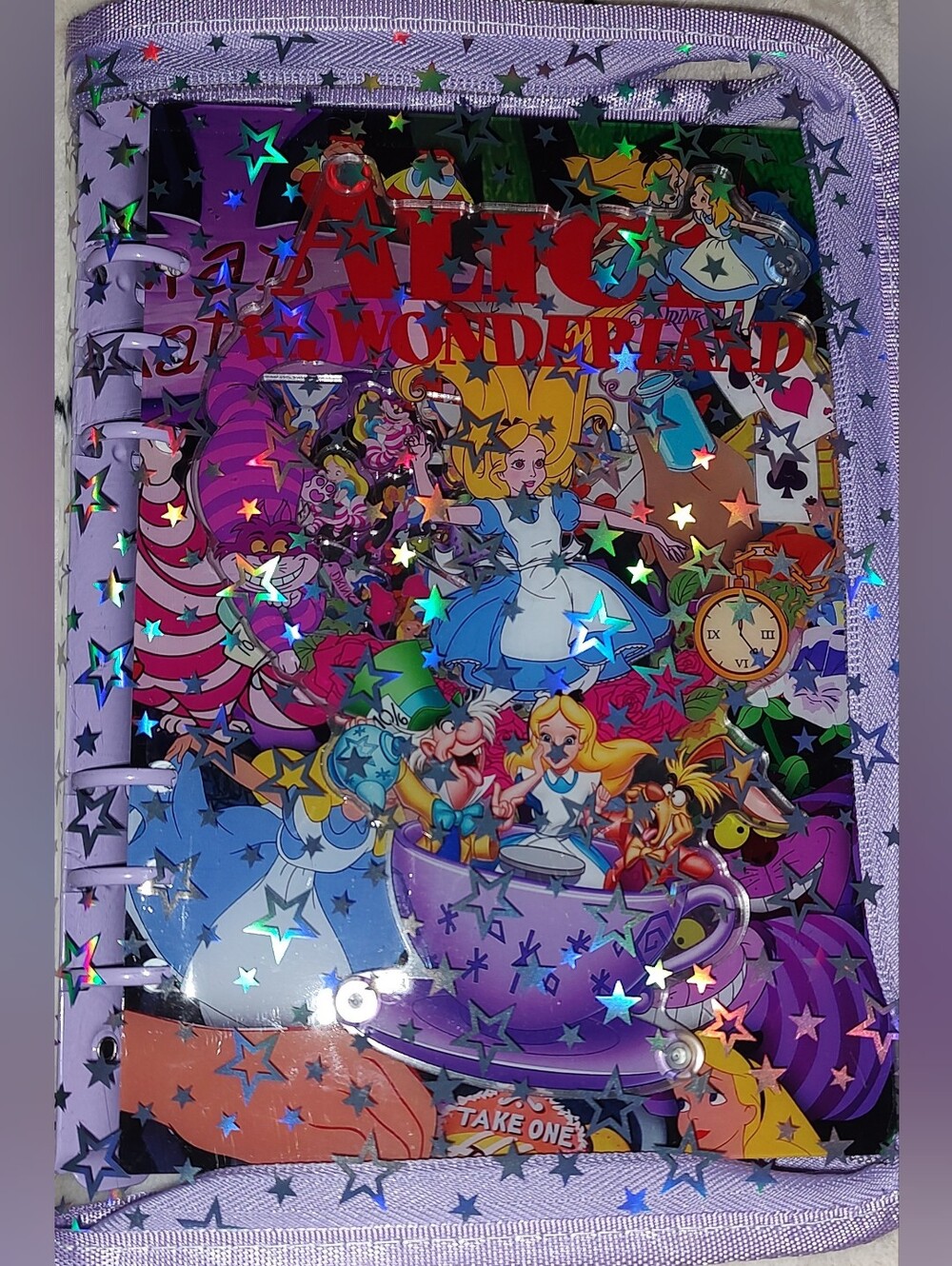 New! A5 Alice In Wonderland Acrylic Shaker Notebook